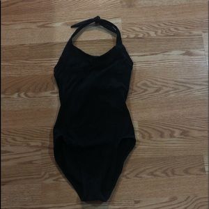 Black Capezio Tie halter leo! Size adult Medium